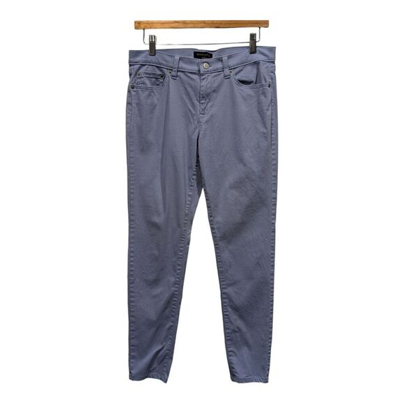 Banana Republic Cornflower Blue Brushed Cotton Skinny Fit Ankle Jean Pants, 28/6 - Picture 1 of 8